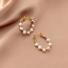 Nalan s925 Prata Japonês Estilo Coreano Elegante Curto Brincos de Pérola Traseiro Pendurado Brincos Estilo Retro Feminino G9960
