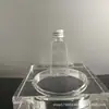 Em estoque 30 ml60ml frasco trapezoidal com tampa flip frasco triângulo frasco plano frasco spray cônico álcool gel para as mãos descartável