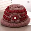 Gorro de Invierno para Mujeres Mayores, Gorro de Punto Cálido para Abuela con Forro Polar, Gorro de Punto Tipo Cubo Grueso para Madres de Mediana Edad y Mayores