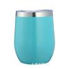 Venta Caliente de Amazon Taza de Huevo de 12oz Doble Capa Acero Inoxidable 304 Termo de Vacío Taza de Huevo en Forma de U de Plástico con Pintura en Spray
