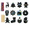 Cartões Risca-Tudo Coloridos Transfronteiriços Kit de Cartões Risca-Tudo Arco-Íris DIY Cartões Brinquedo de Arte Risca-Tudo Artesanal de Natal