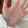 Pulseira de Prata Quebrada com Peixe Novo Estilo, Peixe Todo Ano, Prata Quebrada Versátil com Pérolas, Algumas Taéis de Joias de Mão Exquisitas, Atacado para Transmissão ao Vivo