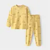 Conjunto de ropa interior térmica de otoño para niños, algodón puro, ropa de casa cálida, conjunto de manga larga para estudiantes de secundaria, oferta especial de liquidación