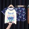 Pijamas para niños, nuevos, de verano, finos, de manga corta, transpirables, de talla grande, con dibujos animados, para niños y niñas, ropa de casa.