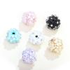 Contas Redondas de Argila Colorida Contas de Cristal Bolha do Oceano Contas Bola de Diamante Furo Reto Acessórios para Pingente de Celular DIY Colar