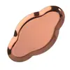Em estoque para exportação Bandeja Criativa de Alto Valor Bandeja Dourada de Luxo Leve de Aço Inoxidável Bandeja de Sobremesa Bandeja de Café Enfeites