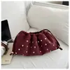 Bolsas Femininas Vintage de Nicho para Exportação, Novas Bolsas Versáteis de Ombro e Transversais Outono/Inverno 2026, Bolsas Saco Plissadas Super Populares
