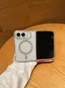 Adecuado para iPhone 18 DUO, funda plegable de alta transparencia para teléfono, cubierta abatible magnética 2 en 1 de acrílico para Apple