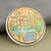 Monedas conmemorativas de ciudades, recuerdos turísticos, monedas coloridas en relieve con paisajes arquitectónicos de Beijing, Shanghái y Nanjing, monedas conmemorativas coleccionables