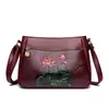 Bolso de Hombro de Moda para Mujer, Estilo Étnico, Tallado en Relieve Retro, Textura Artística, Estilo Nacional, Diseño de Nicho, Cartera de Mamá
