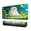 Gato Preto e Branco Mouse Pad Grande Desenho Animado Fofo Borracha Antiderrapante Mouse Pad Extra Grande Tapete de Mesa Design Personalizado