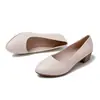 Sapatos femininos de sola macia e salto grosso, nova coleção outono 2026, saltos altos confortáveis para o trabalho, adequados para entrevistas e ambientes profissionais, feitos de couro macio