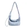 Bolso Tote Texturizado Estilo Coreano Estilo Perezoso para Mujer 2026 Nueva Moda Gran Capacidad Plegado Bolso de Hombro Único Cruzado para Mujer