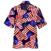Comércio exterior transfronteiriço Direto da Fábrica camisa masculina de manga curta Dia da Independência nova tamanho grande cardigã masculino para a figura