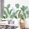 Pegatinas de pared tortuga de bambú hoja de plátano verde plantación estilo nórdico INS planta pequeño fresco dormitorio sala de estar cálido papel tapiz autoadhesivo