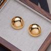 Pendientes pequeños minimalistas para mujer viento frío ins Corea moda ligera de lujo pendientes de botón para viajero de alta calidad temperamento pendientes marea