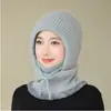 Bufanda de Invierno para Mujer de Nuevo Estilo, Suéter de Lana Integrado para Exteriores con Protección para las Orejas, Forro Polar y Engrosado, Adecuado para Ciclismo, Gorro de Mamá