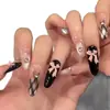 Princesa Blush Doce Frio Laço High-End Clareamento Menina Manicure Pura Feita à Mão Olho de Gato Francês Doce Feito à Mão Usar