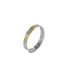 Moderna Joyería para el Trayecto Anillo de Buena Suerte Hielo Triturado de Plata de Ley S925 Anillos a Juego para Pareja con un Estilo Fresco y Discreto