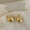 Nicho design sentido dourado arco escovado brincos de metal feminino único requintado viajante todos os brincos de combinação