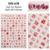 Pegatinas Rojas de Bendición de Año Nuevo para Uñas Adhesivas Planas Bendición Roja Pegatinas de Arte para Uñas DIY Joyería Estilo Dh