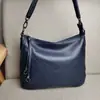 Bolso de Cuero Genuino para Mujer de Comercio Exterior Original, Piel de Vaca de Primera Capa, Venta de Liquidación, Precio Especial, Bolso de Doble Uso para Hombro Único y Cruzado