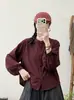 Camisa de Manga Larga a Rayas para Mujer, Colección Otoño 2026, Estilo Coreano Casual Holgado, Blusa Relajada Estilo Universitario, Nuevo Diseño