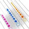 Agradables y Estimulantes Bolas Anales, Bolas Anales de Cristal de Punto G Coloridas, Tapón de Estimulación Anal para Provocar, Productos Sexuales para Adultos