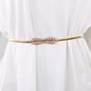 Stretch Thin Belt Saia Feminina Cintura Elástica Dourada Cadeia Vestido Decorativo Simples All-match Metal Saia com Cinto