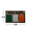 HaiKe exterior transfronterizo nuevo bandera irlandesa reflectante Velcro IRELAND bandera parches de tela bordados