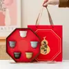 Ciudad Prohibida Regalos Culturales y Creativos Juego de Tazas de Té Cinco Bendiciones Regalo de Negocios para Clientes Souvenir de Reunión Anual de Empleados de Alta Gama