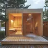 Suministros del Fabricante Sala de Sauna de Vapor Seco, Sala de Sauna de Múltiples Especificaciones, Sala de Sauna Interior, Sala de Sudoración con Puerta Lateral para Sauna de Vapor Seco