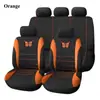 Funda para asiento de coche de cinco plazas, funda de asiento de tela universal para las cuatro estaciones, juego de 9 piezas, AliExpress, costura wish, fábrica de suministro de mariposas