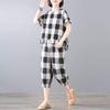 Primavera/Verano 2023 Nuevo Cuadros Talla Grande Ropa de Mujer Explosiones Traje Casual Top Pantalones Conjunto de Dos Piezas para Mujer