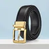 Cinturón de Cuero Genuino para Hombre, Moderno, Sencillo y Versátil, con Hebilla Giratoria de Pin de Alta Gama, Cinturón de Piel de Vaca de 3.5 cm para Hombre, Estilo Coreano