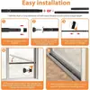 Soporte antirrobo para puerta y ventana soporte para puerta soporte para puerta de cristal soporte para puerta Barra de seguridad para ventana de 2 piezas