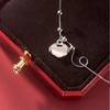 Nalan s925 prata fresco retro longa vida bloqueio colar feminino temperamento prata Doudou Xiaofu bloqueio colar D6418