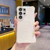 Adecuado para funda de teléfono magnética con patrón de ondas Samsung S26 Ultra, S25 imitación de silicona líquida, S24 cubierta protectora anticaídas