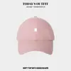 Gorra de Béisbol Simple Versátil Gorra de Béisbol con Letra Pequeña de Cara Ancha Adelgazante Tendencia Tapa Suave Gorra de Pico de Pato