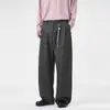 Pantalones de pierna ancha casuales sueltos versátiles de algodón y lana Lyocell, tendencia de verano 2026