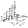 Soporte angular en L de acero inoxidable engrosado de 2,7 mm para muebles, gabinetes, mesas, sillas y patas de cama, utilizado como conector de refuerzo y placa metálica