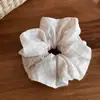 Goma para el pelo de cuadros frescos estilo pastoral, accesorio para coleta de verano para mujer con un toque de alta gama