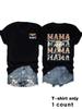 Em estoque moda europeia e americana gola redonda MAMA top camiseta feminina Amazon em estoque solta manga curta comércio exterior atacado em estoque
