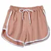 Shorts Deportivos Finos de Verano para Mujer 2025 Ropa Exterior para Mujer Pantalones Tres Cuartos Línea A Cintura Alta Adelgazantes Holgados Casuales