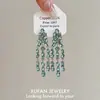 Pendientes de Borla Inteligentes Azul Transparente, Pendientes Elegantes y Geniales de Alta Gama para Mujer, Pendientes Largos Únicos, Hermosos y Exagerados