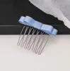 Grampo de Cabelo Topo Alto Caveira com Laço Preto para Mulheres 2026 Novo Pente de Inserção Traseira de Alta Qualidade Pente de Cabelo de Princesa Grampo para Franja