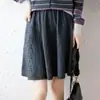 Falda Corta de Punto 100% Lana para Mujer 2026 Otoño/Invierno Nuevo Estilo Coreano Cintura Elástica Falda de Línea A Jacquard Plisada