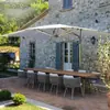 Silla de ratán para exteriores estilo nórdico, patio de villa al aire libre, jardín, balcón, terraza, mesa de comedor, mesa de ratán con tablero de roca, combinación de mesa y silla