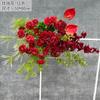 Fileira de flores para casamento arco de casamento flor arco de casamento fundo de banquete decoração da área de boas-vindas fileira de chão flor flor de seda artificial floral