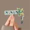Pasador de Pelo con Borla de Campana de Diamante Azul para Mujer, Accesorio de Pelo Exquisito de Gama Alta, Pinza Lateral, Pasador de Pelo, Pinza BB Lateral de Estilo Antiguo